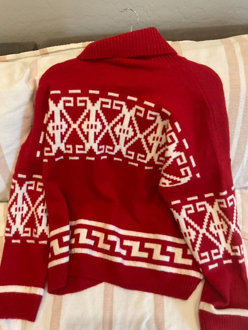 CeCe Fair Isle Turtleneck Sweater | Red & White | Size XL | NWT | Holiday - Picture 4 of 4